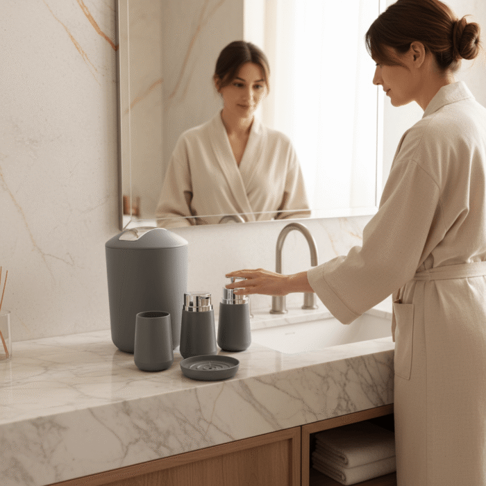 Modern Matte Bathroom Accessory Set – 6-Piece (4)