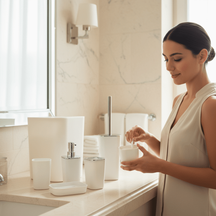 Modern Minimalist Bathroom Accessory Set – 5-Piece (4)