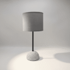 Modern Stone-Base Cylinder Shade Lamp (2)