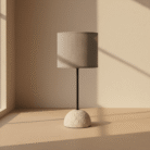 Modern Stone-Base Cylinder Shade Lamp (4)