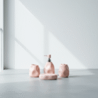 Organic Ceramic Bathroom Accessory Set – 4 Pieces (6)