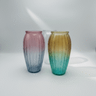 Ribbed Glass Flower Vase – Mint LB Zahle – Mint LB Zahle (2)