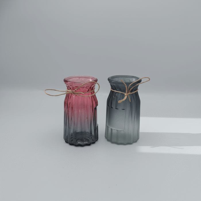 Small Ripple Glass Flower Vases Collection – Mint LB Zahle (2)