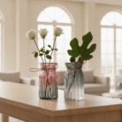 Small Ripple Glass Flower Vases Collection – Mint LB Zahle (3)