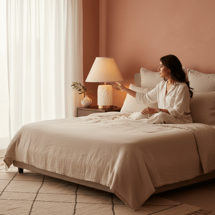 Soft Glow Linen Shade Table Lamp (4)