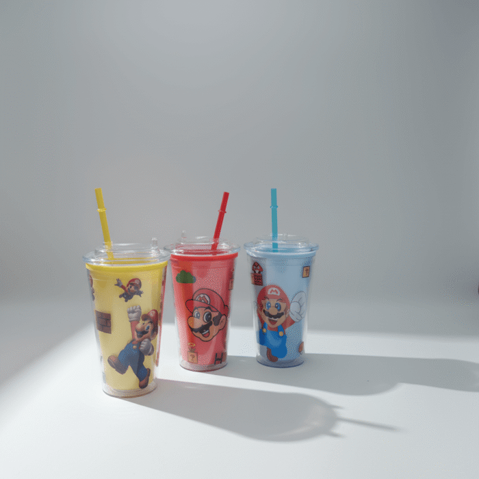 Super Mario Kids Water Cup with Straw – 4 Colors (2)