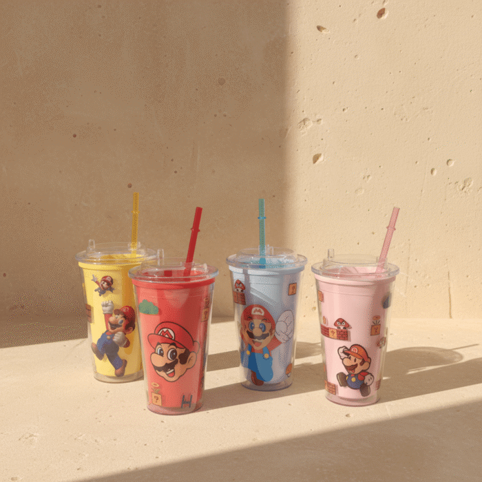 Super Mario Kids Water Cup with Straw – 4 Colors (4)