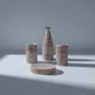 Textured Ceramic Bathroom Accessory Set – 4 Pieces (2)