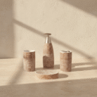 Textured Ceramic Bathroom Accessory Set – 4 Pieces (3)