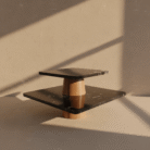 Two-Tier Marble & Wood Display Stand (5)