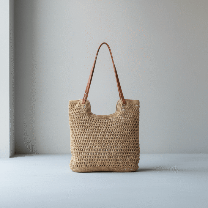 Woven Beach Bag – Available in Natural & White (5)