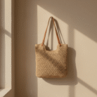 Woven Beach Bag – Available in Natural & White (7)