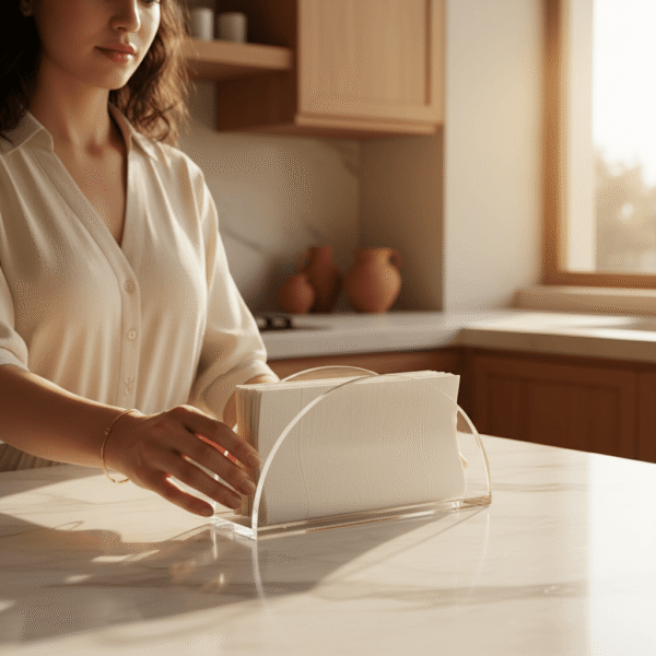 Modern Transparent Tissue Holder - Practical & Stylish | Mint LB