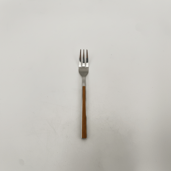 6 Piece Modern Fork Set with Wood Handle - Practical & Stylish | Mint LB