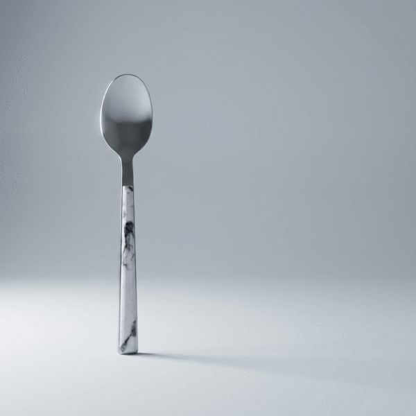 6 Piece Spoon Set with Modern Marble Handle - Elegant & Essential | Mint LB