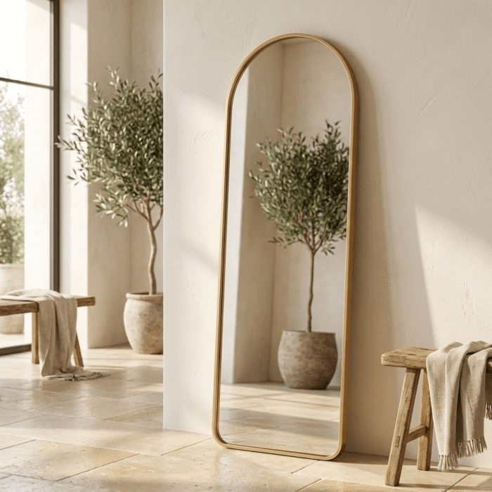 Large Modern Rectangle Mirror - gOLD (3)