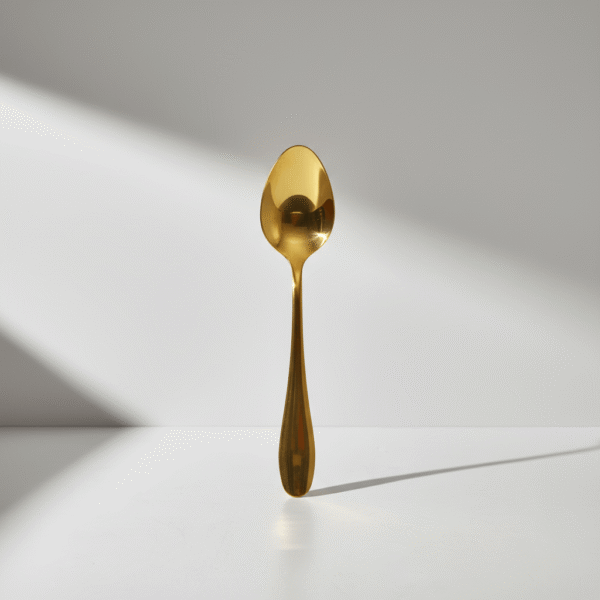 2 Piece Gold Pointed Spoon Set - Modern & Elegant Utensils | Mint LB